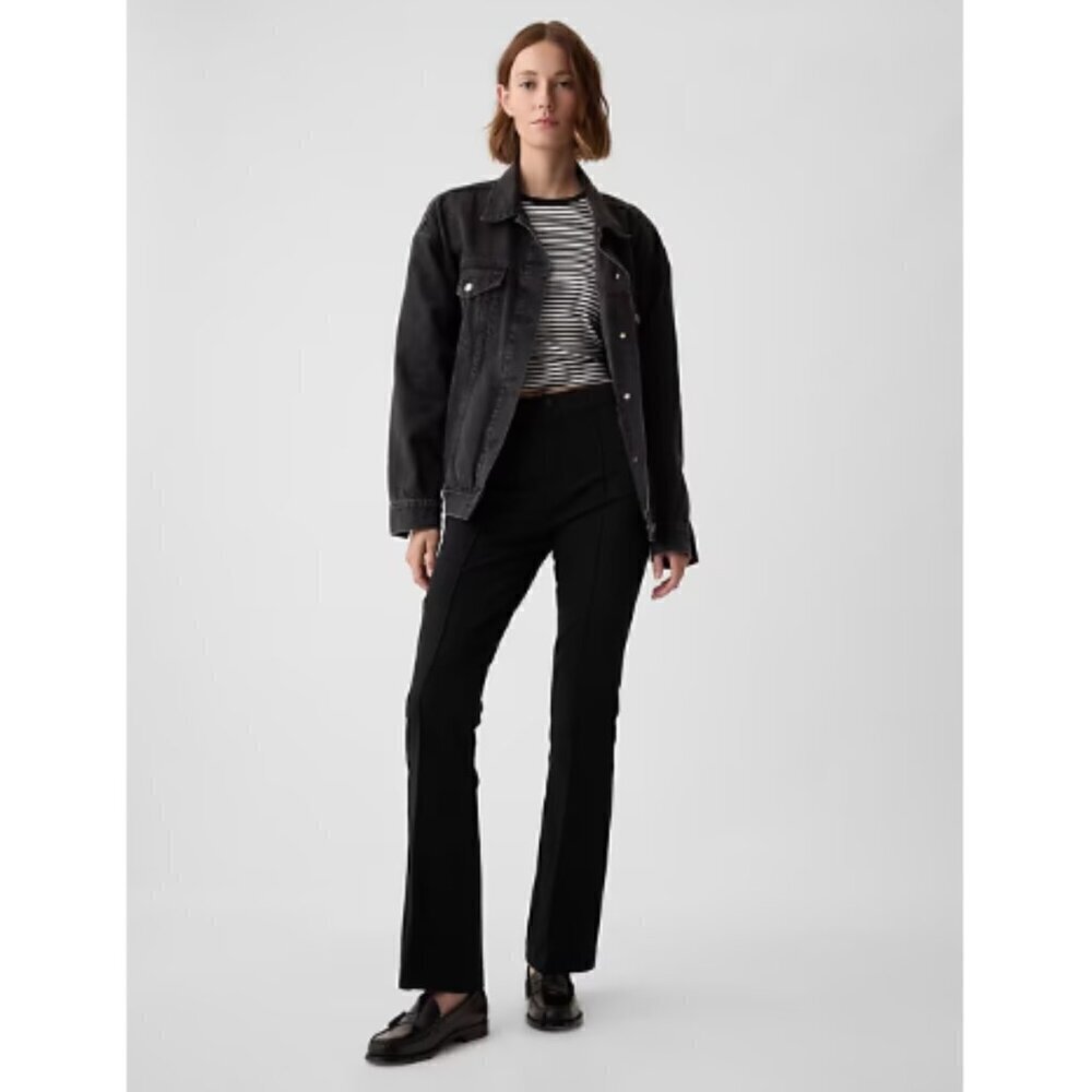 GAP High Rise Bi Stretch Flare BOHO Y2k Black Pants Size 12 NWT #455131 - RT$80